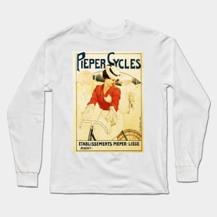 PIEPER CYCLES Art Nouveau French Advertisement Vintage Bicycle Long Sleeve T-Shirt